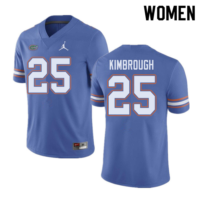 Jordan Brand Women #25 Chester Kimbrough Florida Gators College Football Jerseys Sale-Blue - Click Image to Close